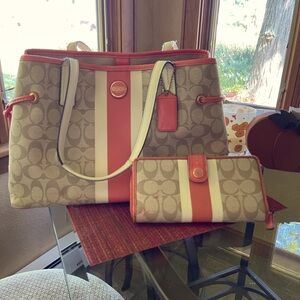 Coach bag plus matching wallet